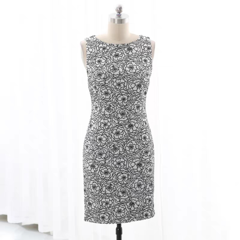 Alice + Olivia Monochrome Floral Mini Dress